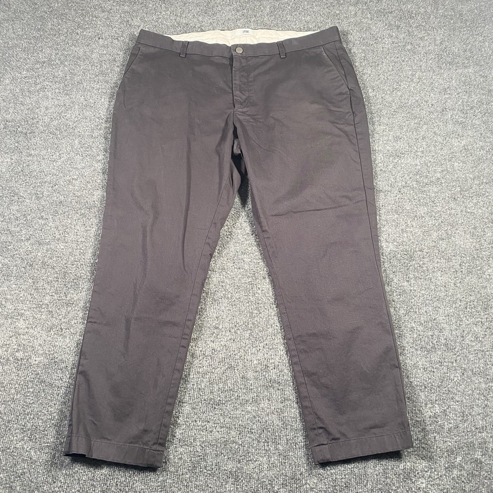 Spoke Mens 38x27 Chino Tapered Leg Casual Pants Faded Gray Bespoke Sharps